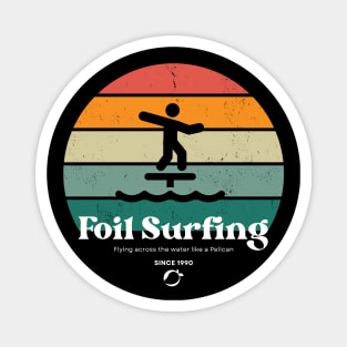 Retro Foil Surfer Magnet